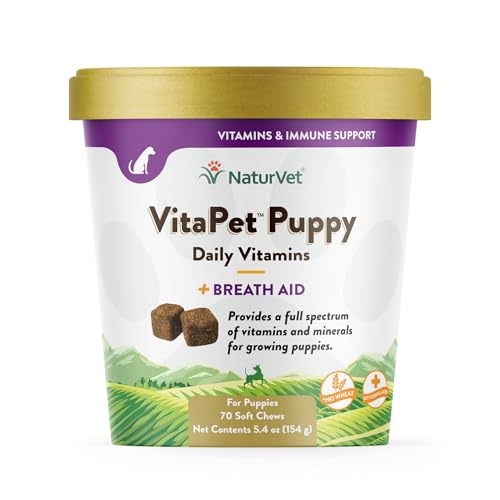 NaturVet 70 Zählen Vitapet Puppy Plus Atem Hilfe Soft Chews Spielzeug von NaturVet