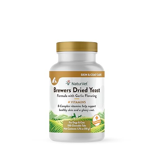 NaturVet Brewer Dried Yeast Formula Garlic Dog and Cat Vitamins 100 count von NaturVet