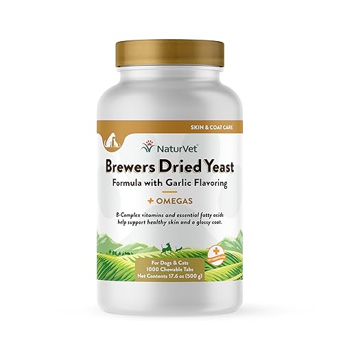 NaturVet Brewers Dried Yeast Formula with Garlic Dogs and Cats 1000 count von NaturVet