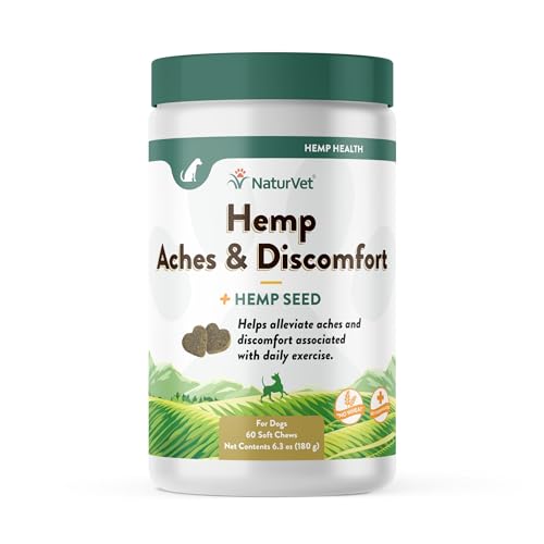 NaturVet Hanf Aches & Discomfort Plus Hanfsamen für Hunde, 60 Karat NaturVet Hanf Aches & Discomfort Plus Hanfsamen für Hunde, 60 Karat von NaturVet