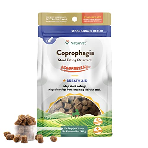 NaturVet Scoopables Coprophagia Hocker, Fressabschreckung für Hunde, 313 ml (Tasche) von NaturVet