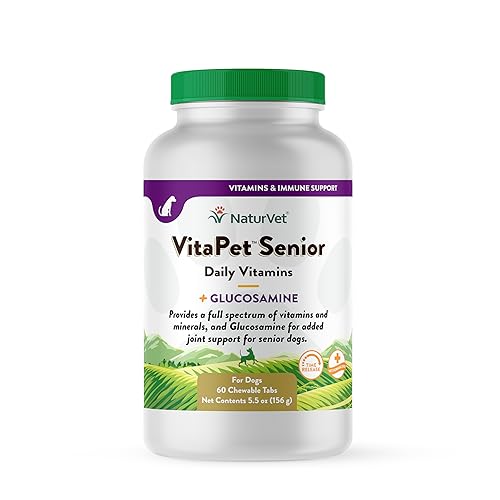 NVet TR VitaPet Senior Multi Vitamins Formulated Healthy Chewable Tablets 60ct von NaturVet