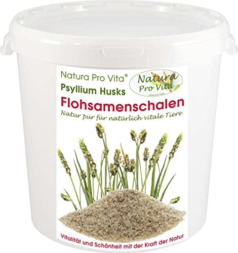 Flohsamenschalen Hund gut für Verdauung Magen Darm Diätfutter Magenfüller Hungersenker Abnehmen 1kg von Natura Pro Vita