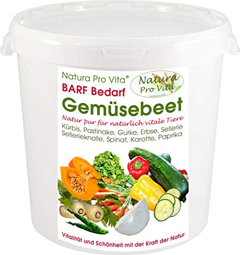 Barf Gemüse Hunde glutenfrei getreidefrei Gemüsemix für Hunde kalorienarme Gemüsemischung Deutscher Anbau Natura Pro Vita Gemüsebeet 3kg von Natura Pro Vita