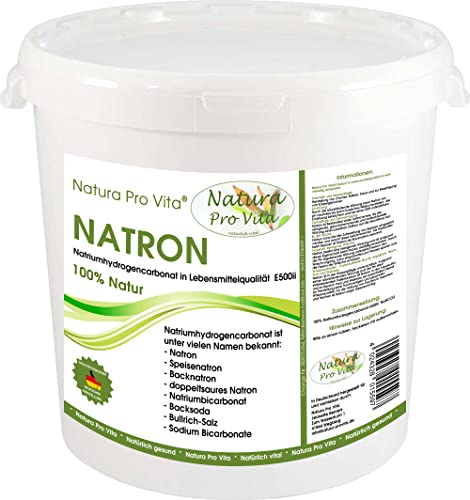 KH Plus Natron Aquarium PH stabil gesunde Fische klares Wasser PH Puffer Karbonathärte Teich NaturaProVita Natron Lebensmittel 1kg Eimer von Natura Pro Vita