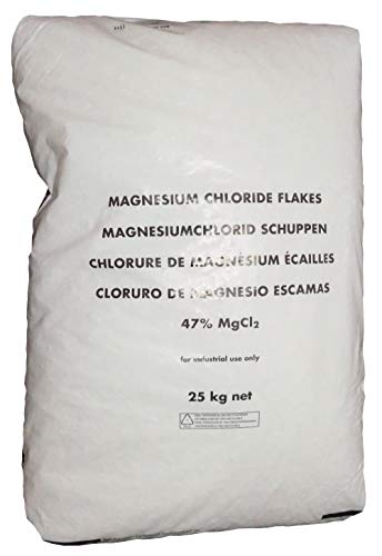 Magnesiumchlorid Magnesiumflakes Magnesiumflocken - MgCl2 - Frostschutz für die Tretschicht auf Reitplätzen Reitwegen und in Reithallen erhält die Bereitbarkeit auch im Winter 25kg Sack von Natura Pro Vita