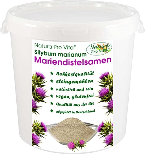 Mariendistelsamen für Hunde steingemahlen Silymarinkraft natürliche Leberpflege unterstützen Normale Fettverdauung Natura Pro Vita 100% naturreines Mariendistelpulver hohe Bioverfügbarkeit 1kg Eimer Mariendistelsamen für Hunde steingemahlen Silymarinkraft natürliche Leberpflege unterstützen Normale Fettverdauung Natura Pro Vita 100% naturreines Mariendistelpulver hohe Bioverfügbarkeit 1kg Eimer von Natura Pro Vita