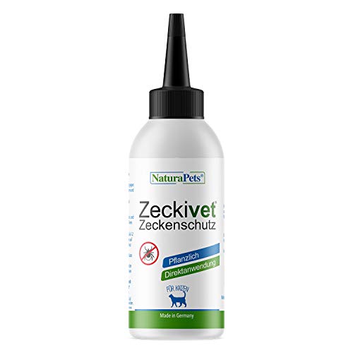 NaturaPets® Zeckivet Katzen Zeckenschutz (40ml) – Pflanzliches Zecken- und Flohschutz Spot-ON als Direktanwendung an der Katze gegen Zecken, Milben, Flöhe von NaturaPets