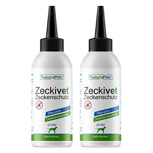 NaturaPets® Zeckivet Zeckenschutz für Hunde Spar-Set (2x40ml) - Pflanzliche direkt Anwendung gegen Ektoparasiten von NaturaPets