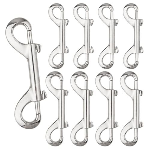 Naturahand Doppelendige Bolzen-Druckknöpfe, Triggerkette, Metall-Clips, Schlüsselhalter zum Verbinden von Schlüsselbund, Hundeleine, Halsband, Haustierschlinge, Futtereimer, Zinklegierung, 8 Stück von Naturahand