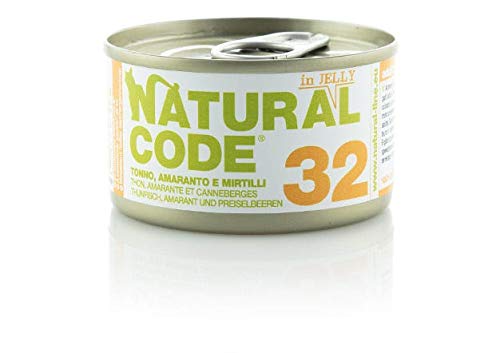 Natural Code in Jelly 85 gr 32 - Thunfisch, Amaranth und Blaubeeren von Natural Code