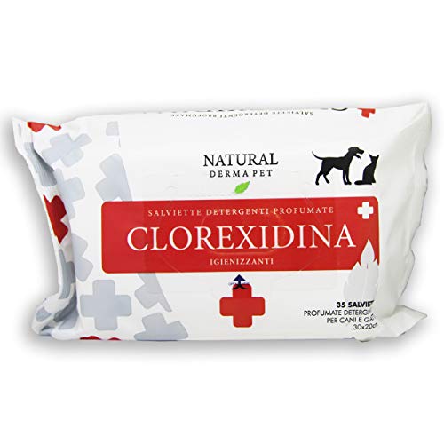 Natural Derma Pet Duftende Reinigungstücher für Hunde und Katzen mit Chlorhexidin, 35 Stück, 30 x 20 cm Natural Derma Pet Duftende Reinigungstücher für Hunde und Katzen mit Chlorhexidin, 35 Stück, 30 x 20 cm von Natural Derma Pet