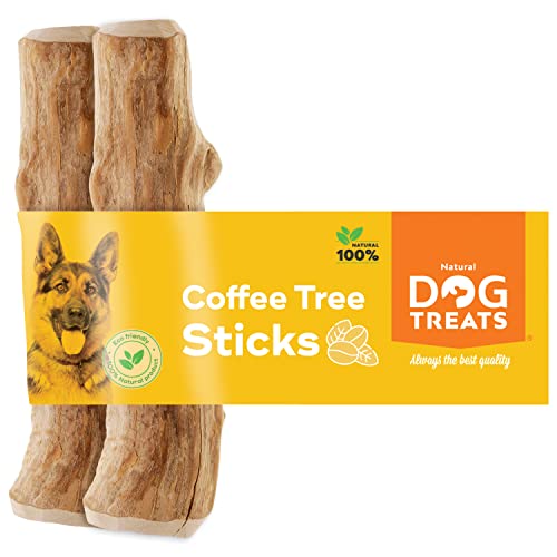 Natural Dog Treats - Natürlicher Kauknochen aus Kaffeeholz für Hunde und Welpen - Kauholz für Hunde - Kaustab Kauholz für Hunde - Kauspielzeug für Hunde aus Kaffeeholz - Hundespielzeug - S - 2U von Natural Dog Treats