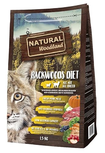 Natural Woodland Backwoods Diet | Super Premium Qualität | für Katzen 1,5 kg von Natural Greatness