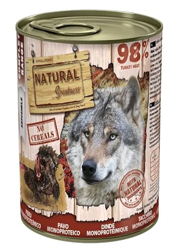Natural greatness 6x400 GR monoproteic Turkey Recipe hondenvoer von Natural Greatness