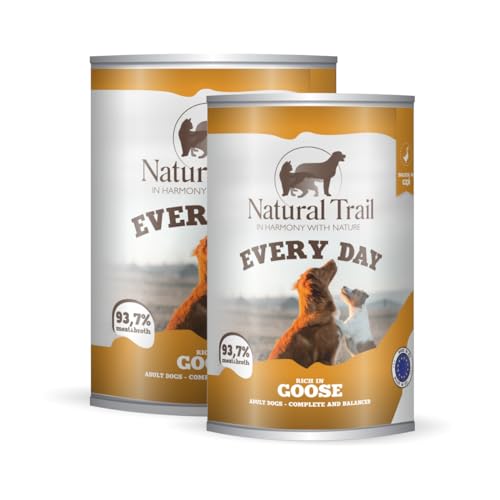 12 * 400g Gratis NATURAL TRAIL Every Day Dog reich an Gans Premiumfutter Nassfutter für Hunde von Natural Trail
