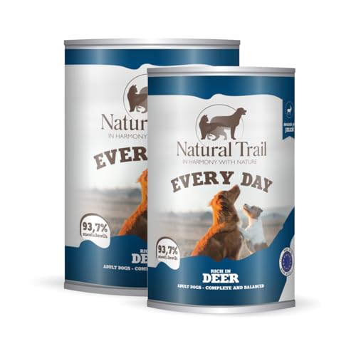 12 * 800g Gratis NATURAL TRAIL Every Day Dog reich an REH Premiumfutter Nassfutter für Hunde von Natural Trail