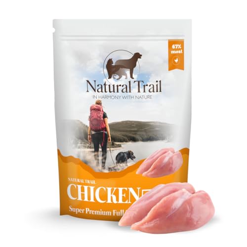 500g NATURAL TRAIL® Alleinfuttermittel für ausgewachsene Hunde Hundefutter nass, in Sauce mit Huhn, Diät Hundefutter von Natural Trail