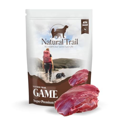 500g NATURAL TRAIL® Alleinfuttermittel für ausgewachsene Hunde Hundefutter nass, in Sauce mit WILD, Diät Hundefutter von Natural Trail