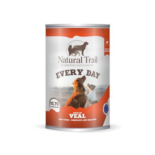 NATURAL TRAIL Every Day Dog 400g reich an Kalbfleisch Premiumfutter Nassfutter für Hunde von Natural Trail