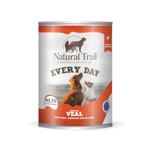 NATURAL TRAIL Every Day Dog 800g reich an Kalbfleisch Premiumfutter Nassfutter für Hunde von Natural Trail