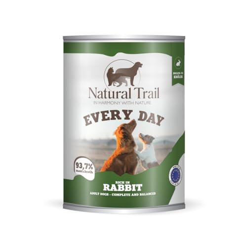 NATURAL TRAIL Every Day Dog 800g reich an Kaninchen Premiumfutter Nassfutter für Hunde von Natural Trail
