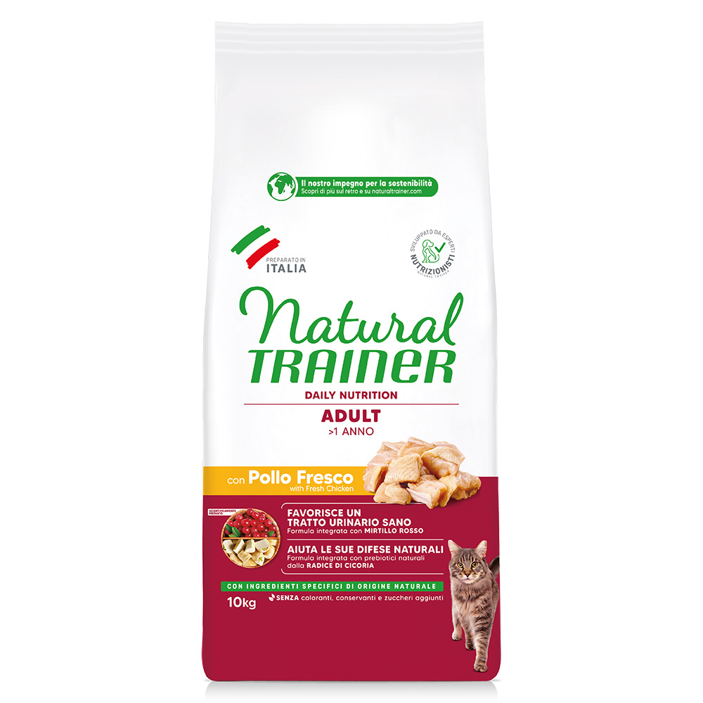 1 kg gratis! 10 kg Natural Trainer Adult Sterilised - Huhn von Natural Trainer