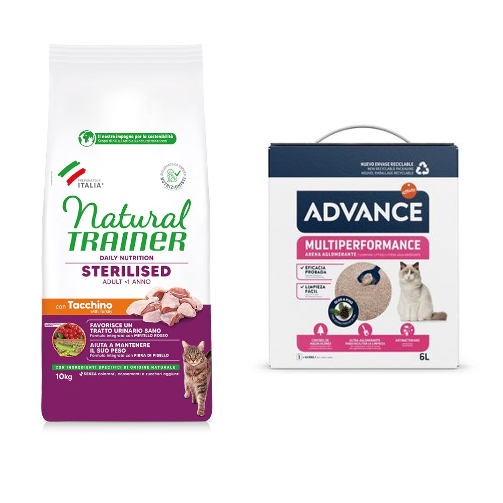 10 kg Natural Trainer Sterilised + 6 l Advance Arena Multiperformance gratis! - Truthahn 10 kg Natural Trainer Sterilised + 6 l Advance Arena Multiperformance gratis! - Truthahn von Natural Trainer