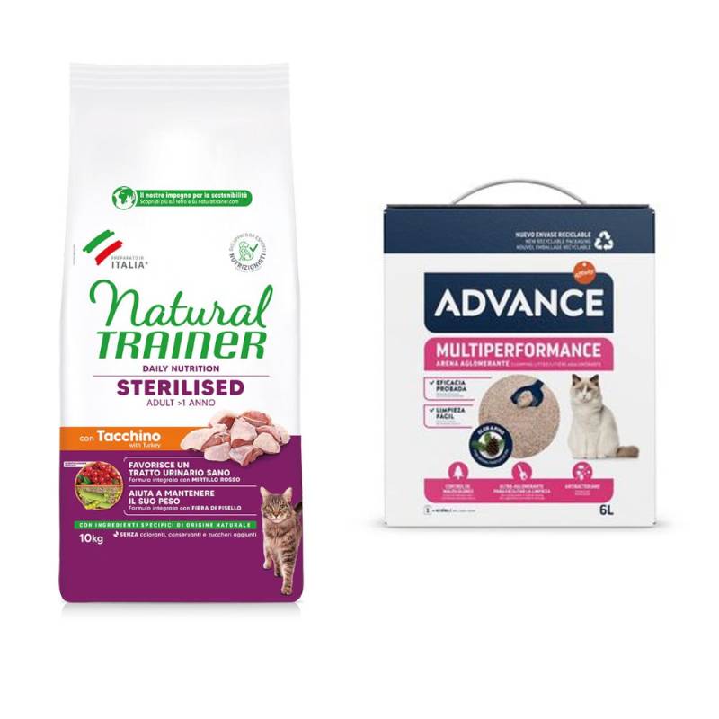 10 kg Natural Trainer Sterilised + 6 l Advance Arena Multiperformance gratis! - Truthahn von Natural Trainer