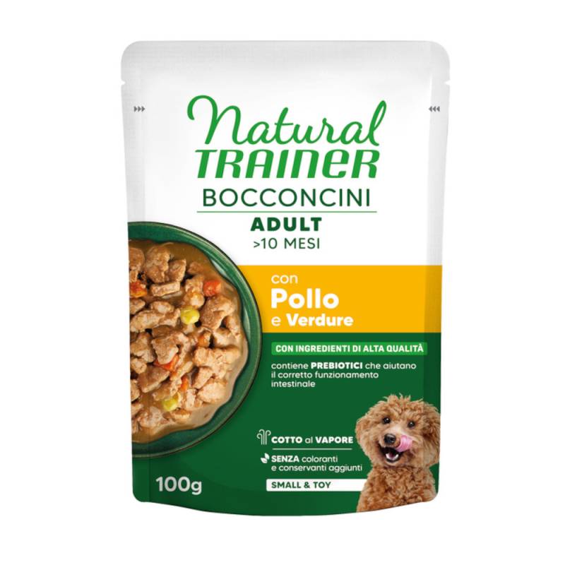 Natural Trainer Bocconcini Adult Small & Toy Häppchen in Sauce - Sparpaket: 24 x 100 g Huhn Natural Trainer Bocconcini Adult Small & Toy Häppchen in Sauce - Sparpaket: 24 x 100 g Huhn von Natural Trainer