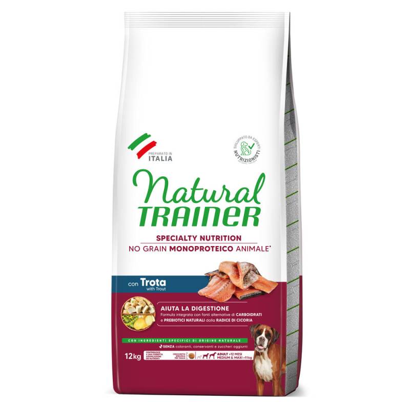 Natural Trainer No Grain Adult Medium & Maxi mit Forelle - 12 kg von Natural Trainer