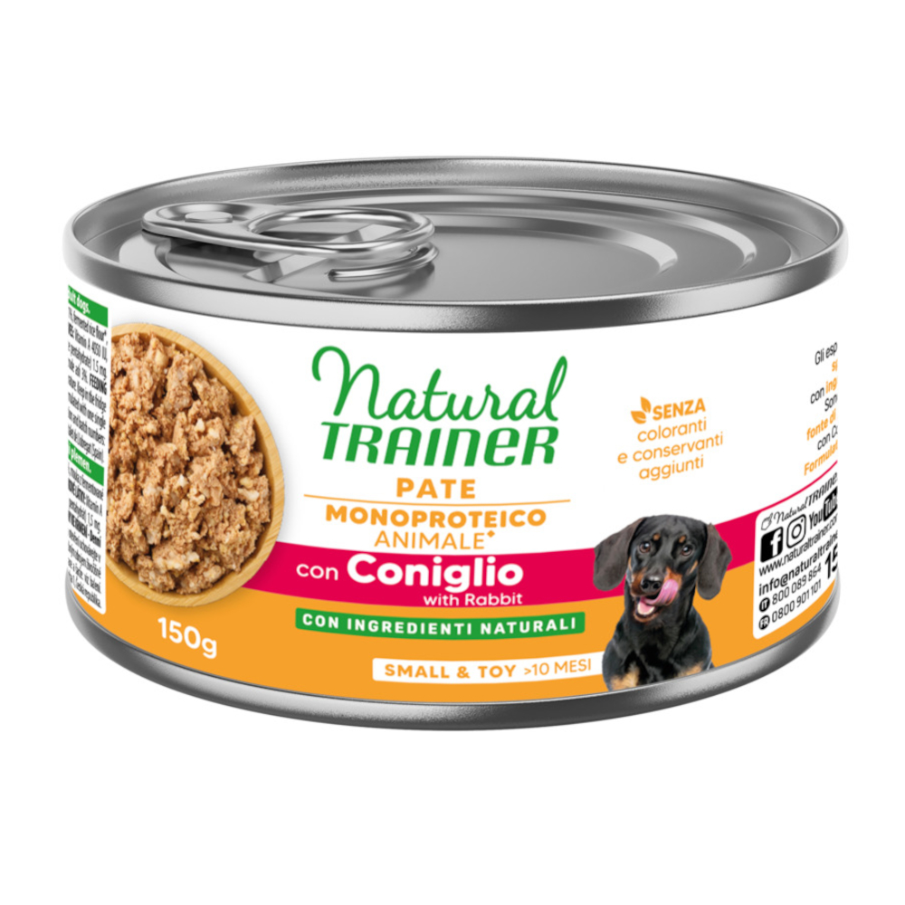 Natural Trainer Pate Monoproteico Small & Toy Adult - 150 g Kaninchen von Natural Trainer