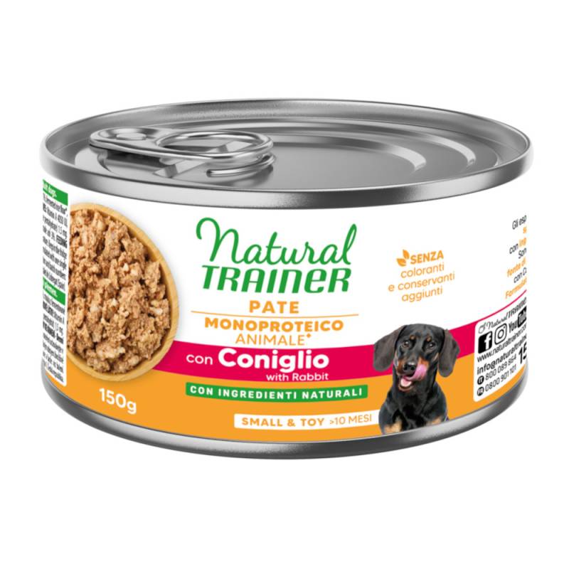 Natural Trainer Pate Monoproteico Small & Toy Adult - 150 g Kaninchen von Natural Trainer