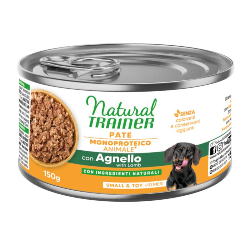 Natural Trainer Pate Monoproteico Small & Toy Adult - 150 g Lamm von Natural Trainer