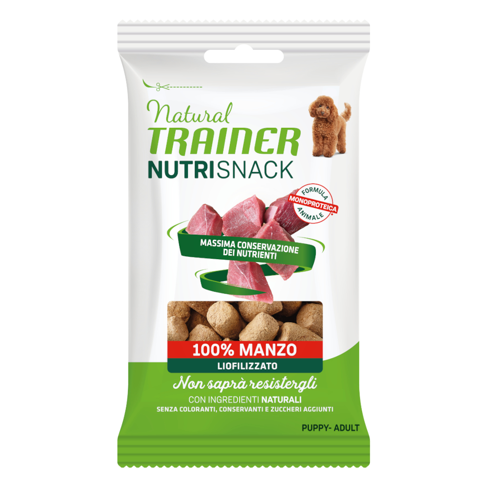 Sparpaket Natural Trainer Nutri Snack Gefriergetrocknete Happen Puppy & Adult 20 x 20 g - Rind von Natural Trainer
