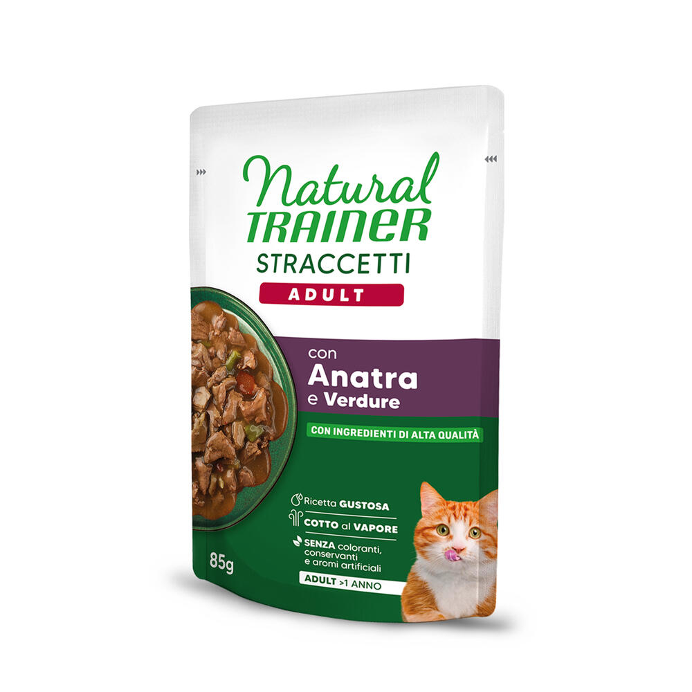 Sparpaket Natural Trainer Straccetti Adult Streifen in Soße 44 x 85 g - Ente von Natural Trainer