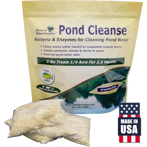 Teichreiniger 2,3 kg (10 Packungen) | Natürlicher Reiniger & Wasserklärer Pakete | 1 Packung Teichreiniger behandelt 5000 m² von Natural Waterscapes