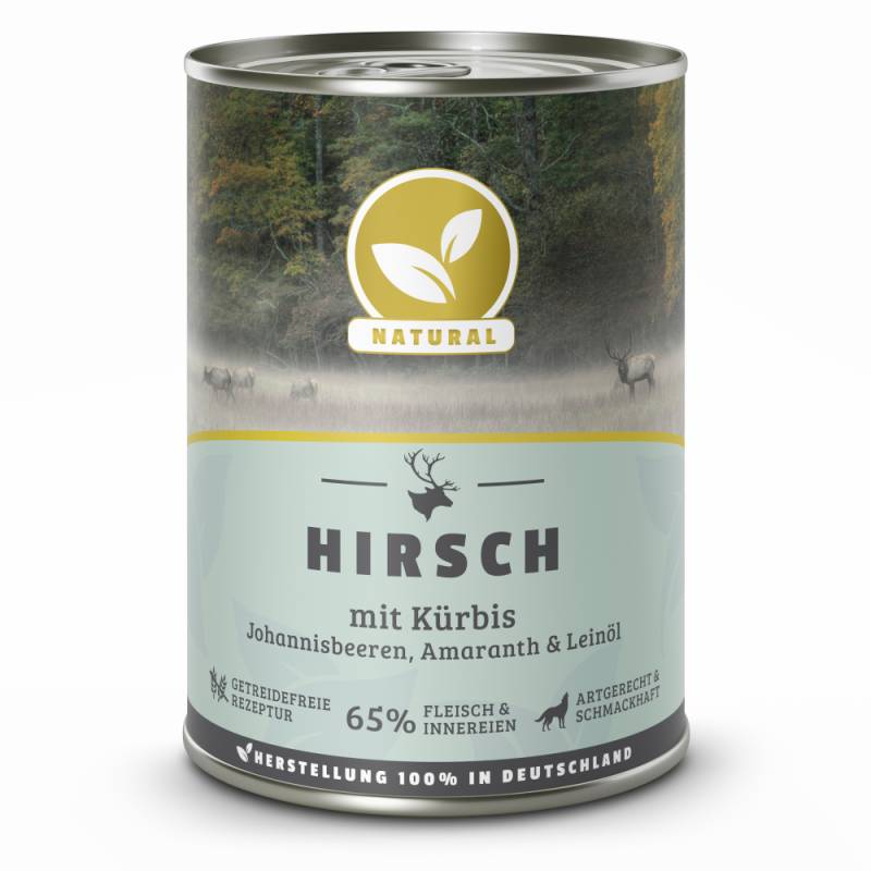 Natural | Hirsch mit Kürbis & Leinöl | 30 x 400 g von Natural
