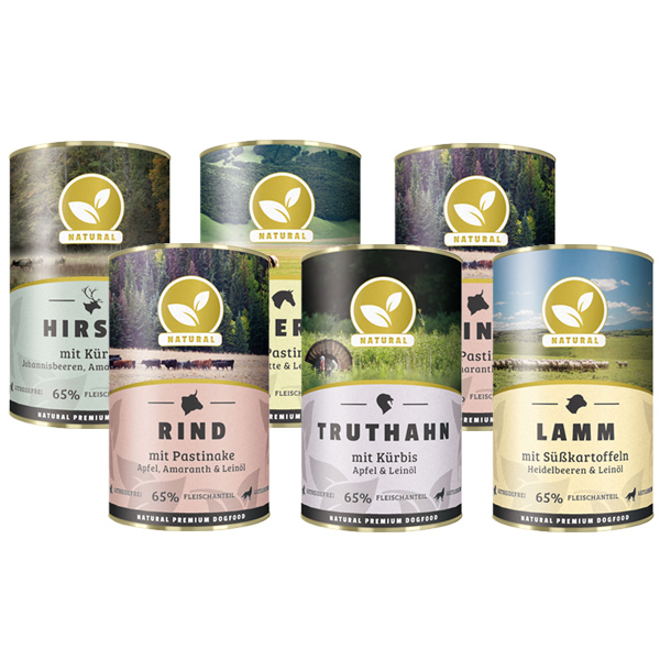 Natural | Probe-Paket Hund |  | 6 x 800 g von Natural