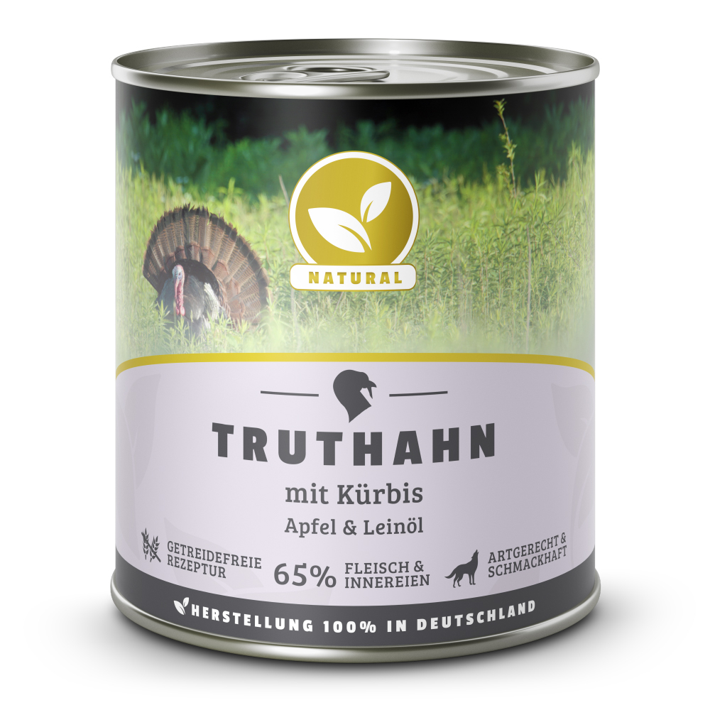 Natural | Truthahn mit Kürbis & Leinöl | 30 x 800 g von Natural