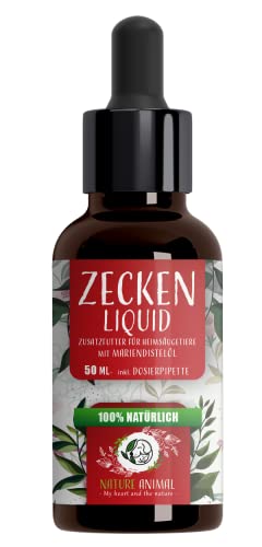 Nature Animal® ZECKENSCHUTZ Liquid für Hunde + Katzen mit Sofortwirkung – ZECKEN Abwehr für Ihr Haustier – natürliche Behandlung hochwirksam von Nature Animal