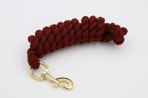 Führstrick Baumwolle mit Messingclip 1,8 m bordeaux von Nature Child