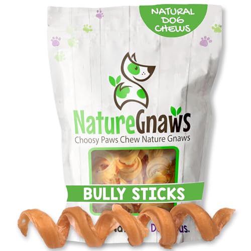 Nature Gnaws Bully Stick Springs für Hunde – hochwertige natürliche Rinderknochen – langlebige spiralförmige Kau-Leckerlis für Hunde – Rohlederfrei – 17,8 - 25,4 cm Nature Gnaws Bully Stick Springs für Hunde – hochwertige natürliche Rinderknochen – langlebige spiralförmige Kau-Leckerlis für Hunde – Rohlederfrei – 17,8 - 25,4 cm von Nature Gnaws