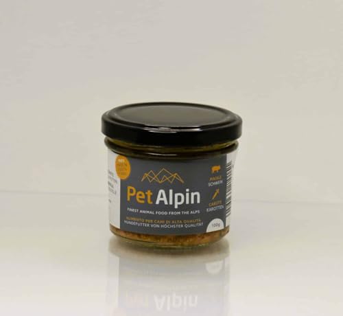 Pet Alpin hochwertiges Hundefutter aus Südtirol (100gr 24 Stück, Schwein & Karotte) von Nature Pet