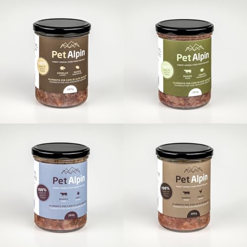 Pet Alpin hochwertiges Hundefutter aus Südtirol (380gr 12 Stück, Mixed) von Nature Pet