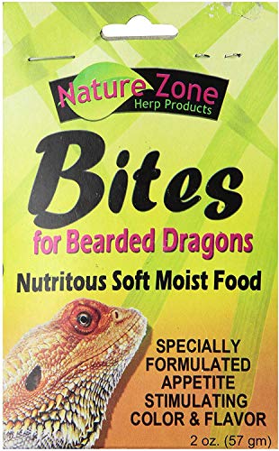 Nature Zone (6 Pack) Juvenile Bearded Dragon Bites Nutritious Soft Pet Food 2 oz von Nature Zone
