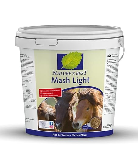 Nature's Best Mash Light - Ergänzungsfuttermittel für Pferde, 8 kg Eimer von Nature's Best