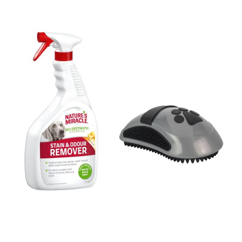 709 ml / 946 ml Natures Miracle + FURminator Curry Comb Striegel gratis! - Flecken- und Geruchsentferner (946 ml) von Nature's Miracle