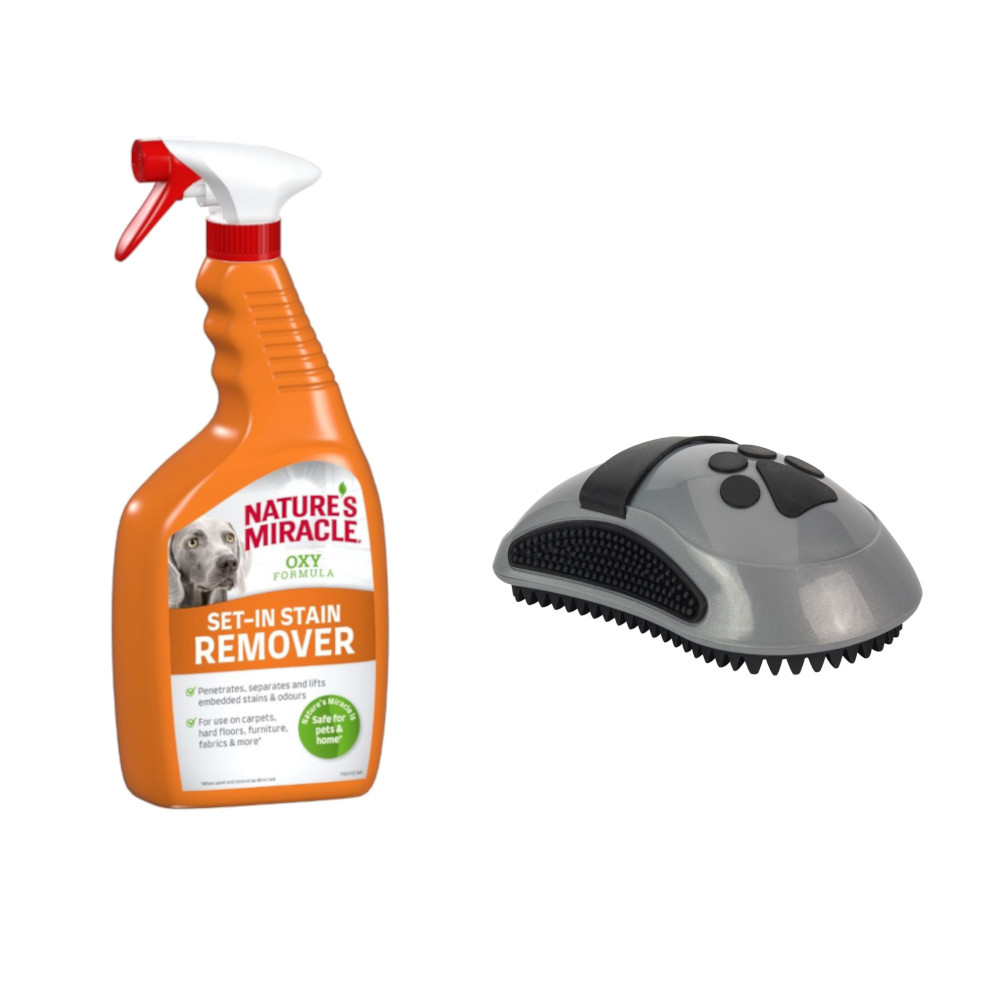 709 ml / 946 ml Natures Miracle + FURminator Curry Comb Striegel gratis! - Set-In Flecken- und Geruchsentferner (709 ml) von Nature's Miracle