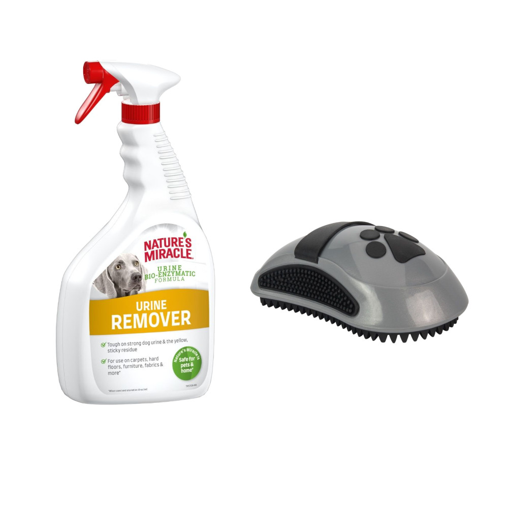 709 ml / 946 ml Natures Miracle + FURminator Curry Comb Striegel gratis! - Urinflecken- und Geruchsentferner (946 ml) von Nature's Miracle